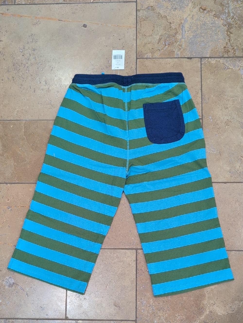 Mini Boden boy's shorts. Blue and green stripes. Size 16Y. - Picture 4 of 4